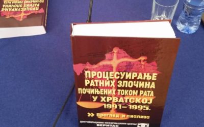 Представљена књига о процесима за ратне злочине почињене у Хрватској