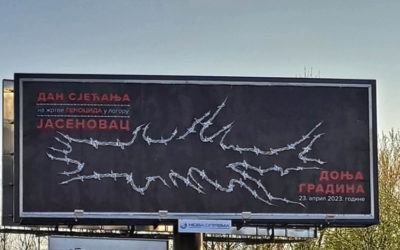 У свим градовима Српске билборди поводом обиљежавања Дана сјећања на жртве геноцида у логору Јасеновац